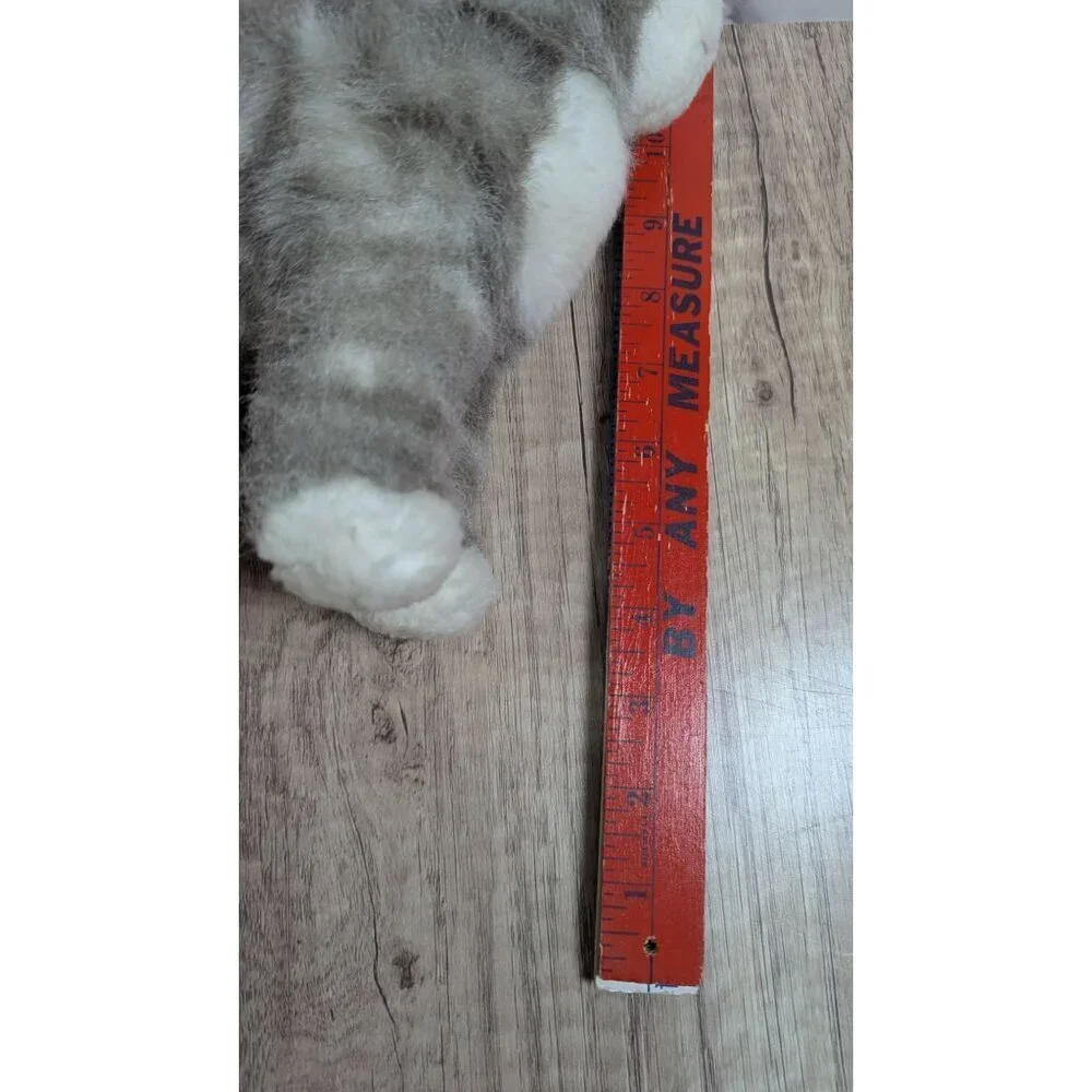 Douglas Cuddle Toys Gray & White Striped‎ Cat Plush Stuffed Animal Realistic 9